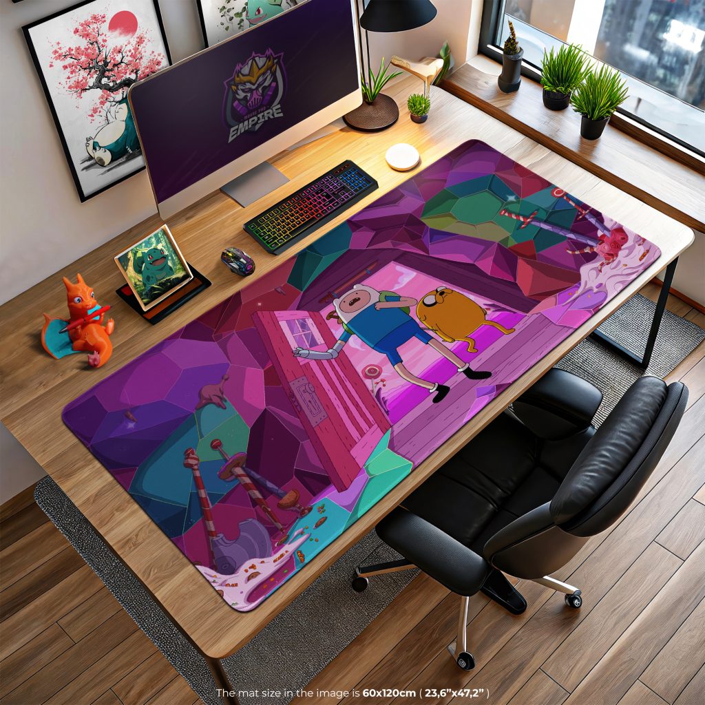 Adventure Time Crystal Cavern Desk Mat, Finn & Jake Mouse Pad