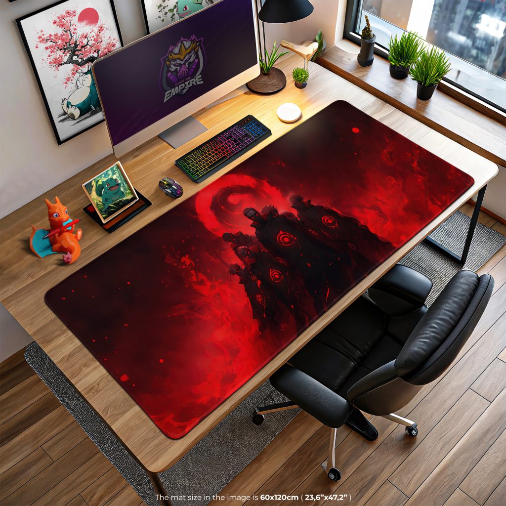 Akatsuki Eternal Flame Desk Mat, Uchiha's Legacy Mouse Pad